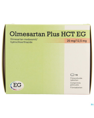 Olmesartan plus hct eg 20mg/12,5mg comp pell  98