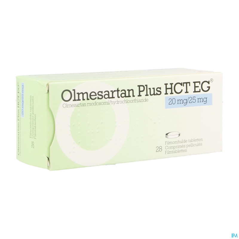 Olmesartan plus hct eg 20mg/25,0mg comp pell  28