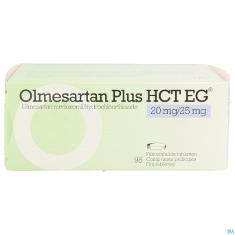 Olmesartan plus hct eg 20mg/25,0mg comp pell  98