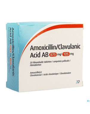 Amoxicillin clavulanic acid ab 875mg/125mg comp 20