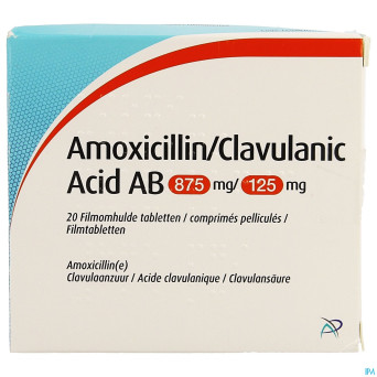 Amoxicillin clavulanic acid ab 875mg/125mg comp 20