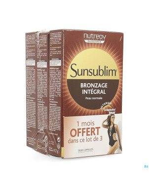 Sunsublim bronzage integral tripack caps 3x30