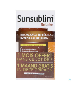 Sunsublim bronzage integral tripack caps 3x30
