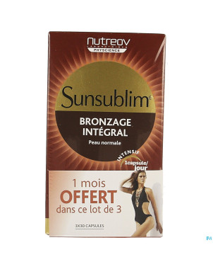 Sunsublim bronzage integral tripack caps 3x30