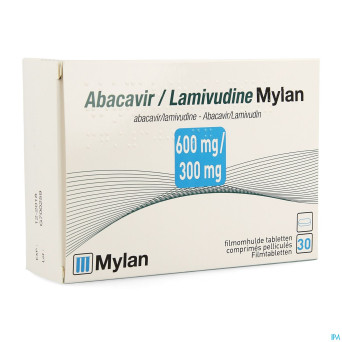 Abacavir/lamivudine mylan 600mg/300mg comp pell 30