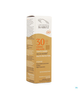 Alga maris creme solaire visage ip30 doree    50ml