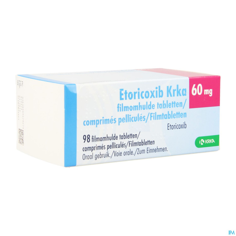 Etoricoxib krka  60mg comp pell 98 x  60mg