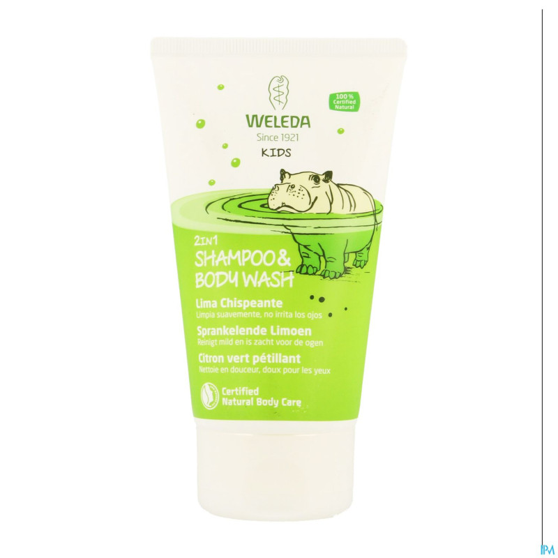 Weleda shampoo & bodywash 2en1 citron vert   150ml