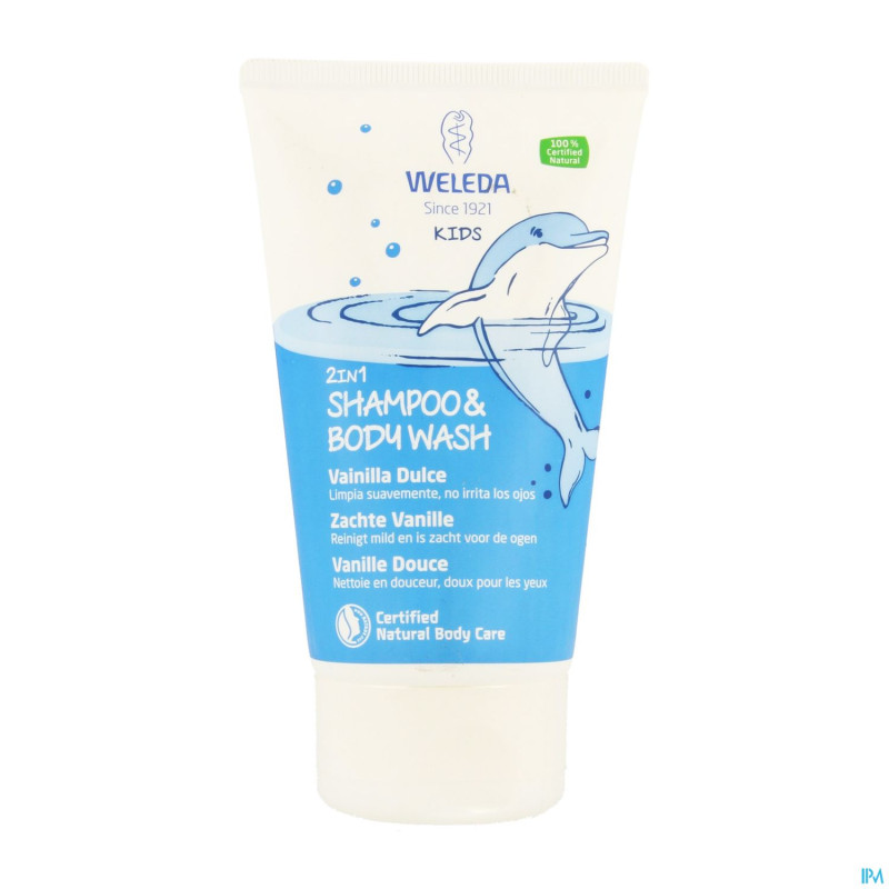 Weleda shampoo & bodywash 2en1 vanille douce 150ml