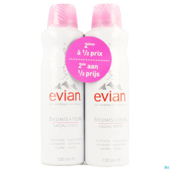 Evian brumisateur duo    2x150ml 2e-50%