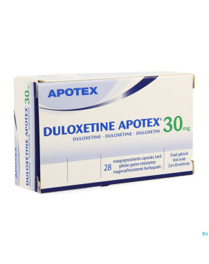 Duloxetine apotex 30mg gastroresist.  caps  28