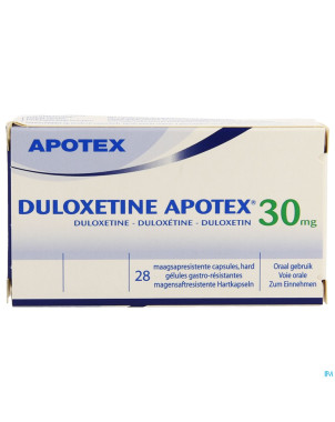Duloxetine apotex 30mg gastroresist.  caps  28