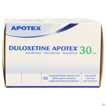 Duloxetine apotex 30mg gastroresist.  caps  98
