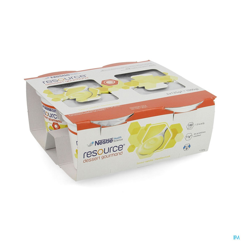 Resource dessert gourmand vanille  4x125g 12318667