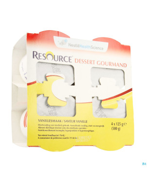 Resource dessert gourmand vanille  4x125g 12318667
