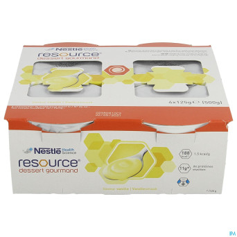 Resource dessert gourmand vanille  4x125g 12318667