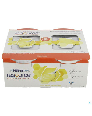 Resource dessert gourmand vanille  4x125g 12318667