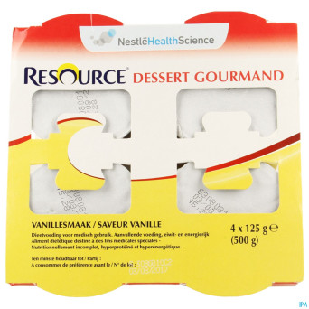 Resource dessert gourmand vanille  4x125g 12318667