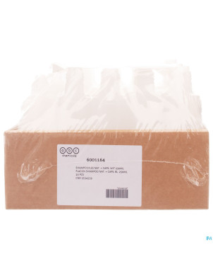 Flacon shampoo 250ml naturel + caps blanche 20 abc