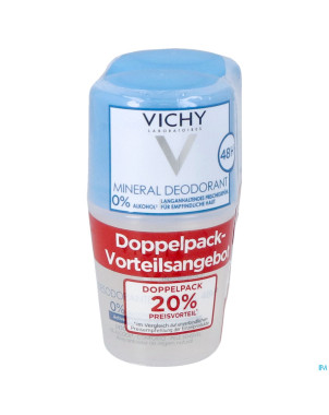 Vichy deo mineral bille 48h    duo 2x40ml