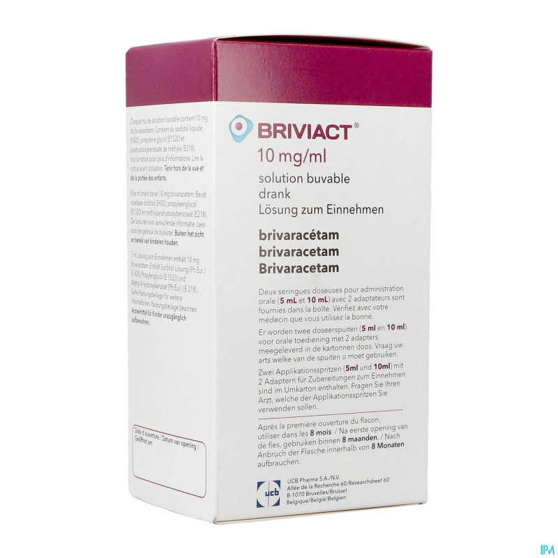 Briviact 10mg/ml sol buvable 300ml