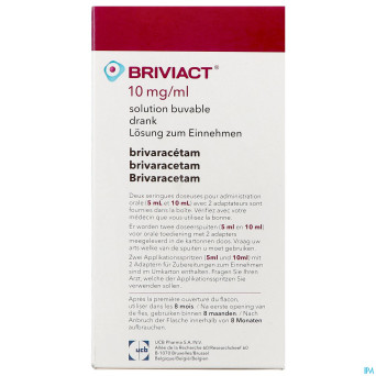 Briviact 10mg/ml sol buvable 300ml