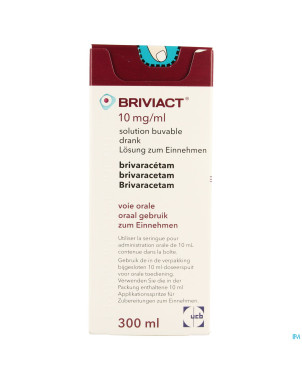 Briviact 10mg/ml sol buvable 300ml