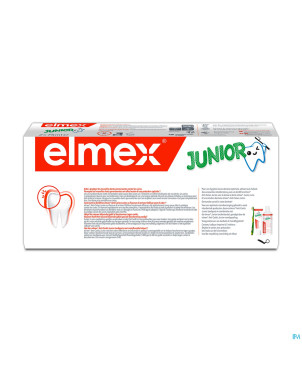 Elmex junior dentifrice 6-12ans tube 2x75ml