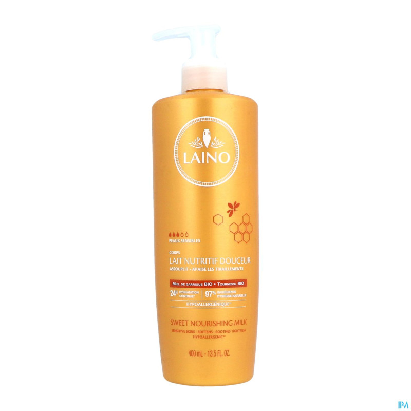 Laino lait nutritif douceur miel    fl pompe 400ml