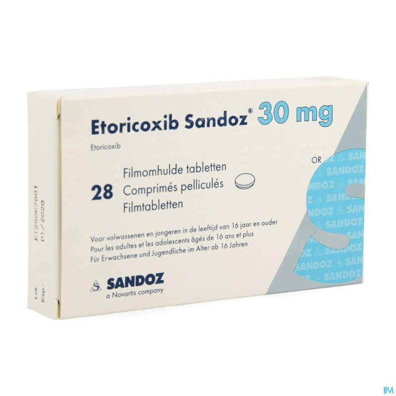Etoricoxib sandoz 30mg comp pell  28 x 30mg