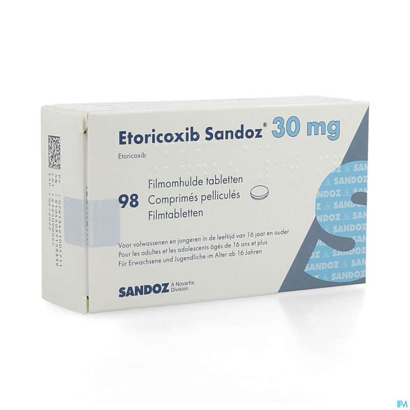 Etoricoxib sandoz 30mg comp pell  98 x 30mg