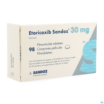 Etoricoxib sandoz 30mg comp pell  98 x 30mg
