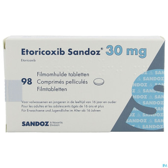 Etoricoxib sandoz 30mg comp pell  98 x 30mg