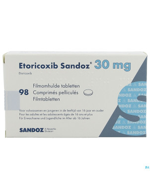 Etoricoxib sandoz 30mg comp pell  98 x 30mg