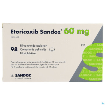 Etoricoxib sandoz 60mg comp pell  98 x 60mg
