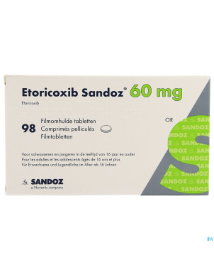 Etoricoxib sandoz 60mg comp pell  98 x 60mg
