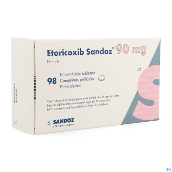 Etoricoxib sandoz 90mg comp pell  98 x 90mg