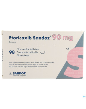 Etoricoxib sandoz 90mg comp pell  98 x 90mg