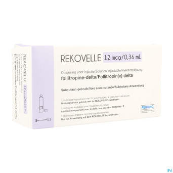 Rekovelle 12mcg/0,36ml sol inj 1 cartouche+3 aig.