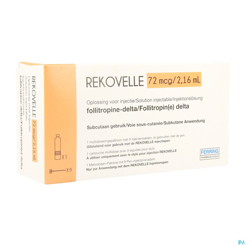 Rekovelle 72mcg/2,16ml sol inj 1 cartouche+9 aig.