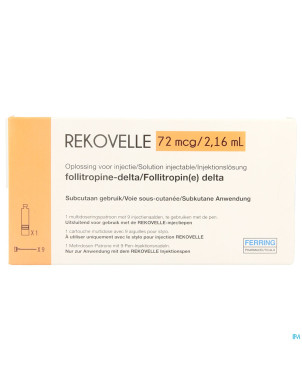 Rekovelle 72mcg/2,16ml sol inj 1 cartouche+9 aig.