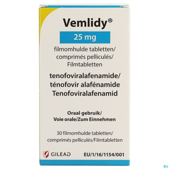Vemlidy 25mg comp pell 30 x 25mg flacon