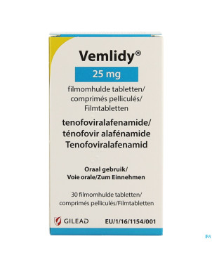 Vemlidy 25mg comp pell 30 x 25mg flacon