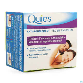 Quies a/ronflement orthese mandibulaire apnee