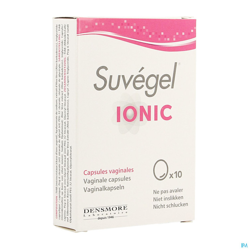 Suvegel ionic caps vaginales 10