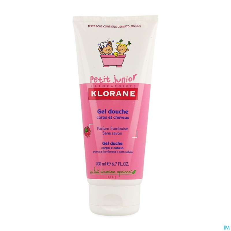 Klorane petit junior gel douche framboise    200ml