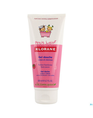 Klorane petit junior gel douche framboise    200ml