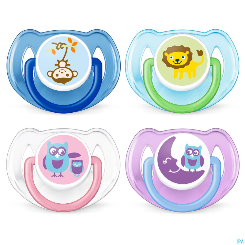 Philips avent sucette fash. 6m+ animal assorti. 2