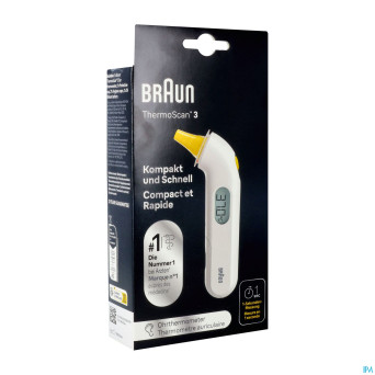 Braun thermoscan 3 thermometre auric. infra rouge