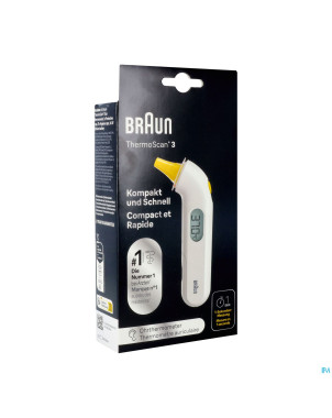 Braun thermoscan 3 thermometre auric. infra rouge